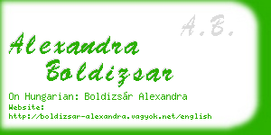 alexandra boldizsar business card