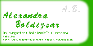 alexandra boldizsar business card